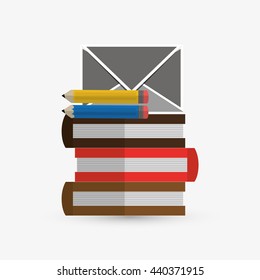 books design. learning icon. Colorful illustration, vector 