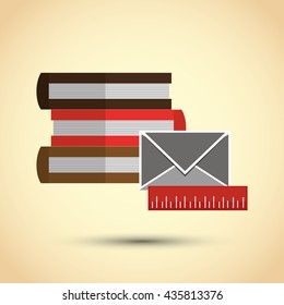books design. learning icon. Colorfull illustration, vector grap