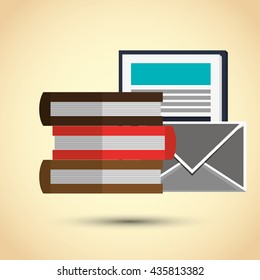 books design. learning icon. Colorfull illustration, vector grap