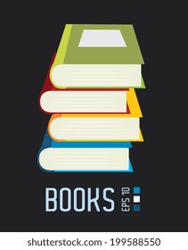 Books design over gray background, vector illustration