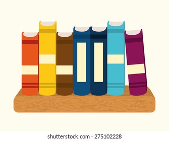 Books design over white background, vector illustration.