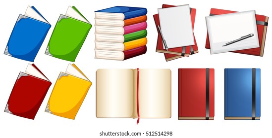 Books with different color covers