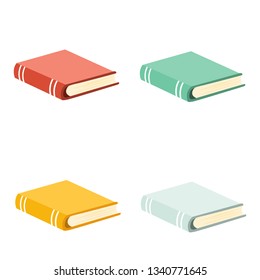 books of different colors, vector
