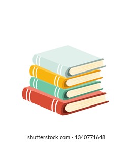books of different colors, vector