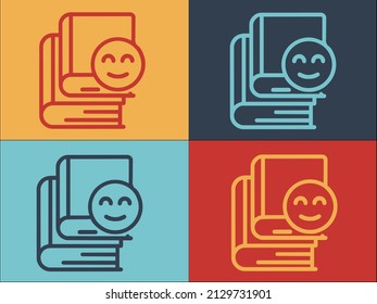 Books Donation Logo Template, Simple Flat Icon of donate,book,charity