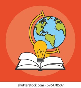 books and earht planet icon