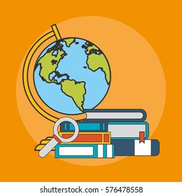books and earht planet icon