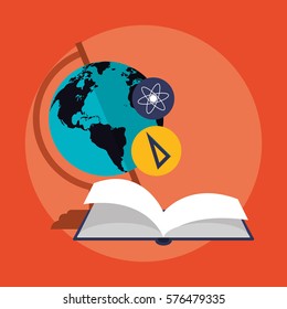 books and earht planet icon