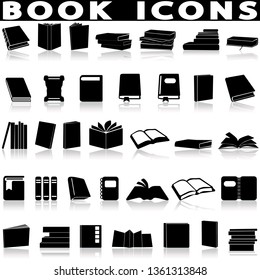Books and education icons set.