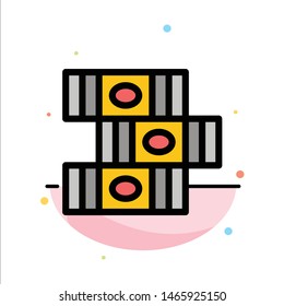Books, Education, Library Abstract Flat Color Icon Template. Vector Icon Template background