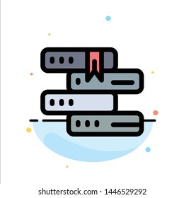 Books, Education, Library, Study Abstract Flat Color Icon Template