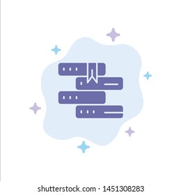 Books, Education, Library, Study Blue Icon on Abstract Cloud Background