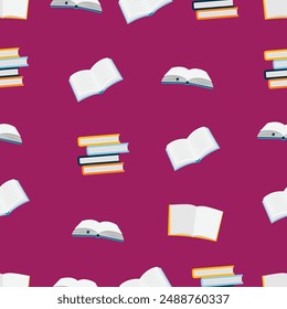 Books element vector illustration seamless pattern