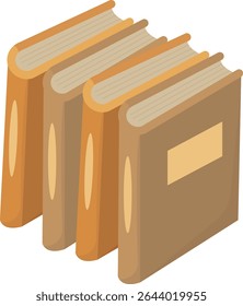 Books and E-reader Library Bookshelf Reading Graphic Illustration and Vector Elements
