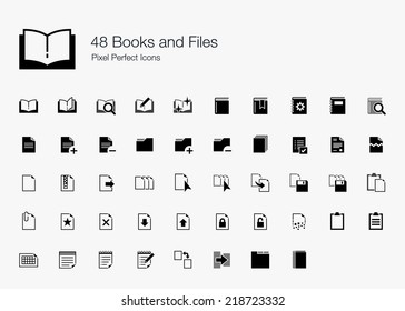 Books and Files Pixel Perfect Icons