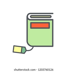 books filled outline