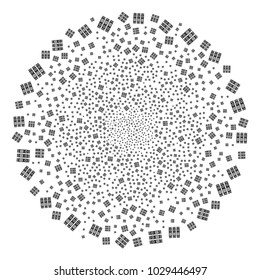 Books fireworks globula. Object pattern done from scattered books pictograms as explosion round shape. Vector illustration style is flat iconic symbols.