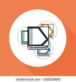 Books Flat Design Education Icon