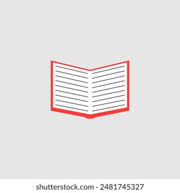  Libros en diseño plano, aislados en Ilustración vectorial de fondo gris. 