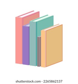 Books in flat design style, vector illustration.