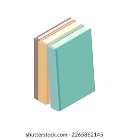 Books in flat design style, vector illustration.