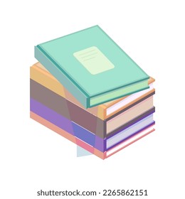 Bücher im flachen Design, Vektorgrafik.