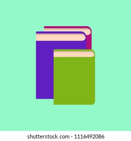 books flat icon. Element of star icon for mobile concept and web apps. Illustration books flat icon can be used for web and mobile. Premium icon on colored background