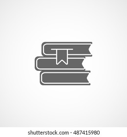 Books Flat Icon On White Background