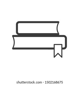 Books Flat icon template color editable. Books Flat symbol vector sign isolated on white background.