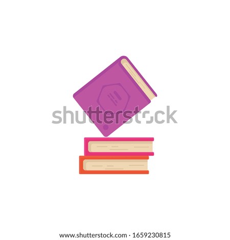 books flat icon. vector illustration