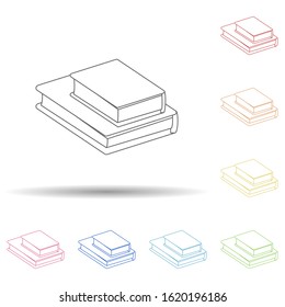 Books flat in multi color style icon. Simple thin line, outline vector of book icons for ui and ux, website or mobile application