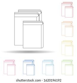 Books flat in multi color style icon. Simple thin line, outline vector of book icons for ui and ux, website or mobile application
