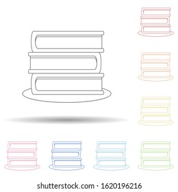 Books flat in multi color style icon. Simple thin line, outline vector of book icons for ui and ux, website or mobile application