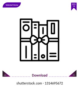 books gift vector icon. Best modern, simple, isolated,Gift, flat icon for website design or mobile applications, UI / UX design vector format