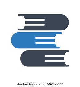 books glyph colour vector icon