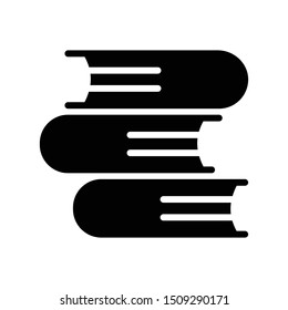books glyph flat vector icon