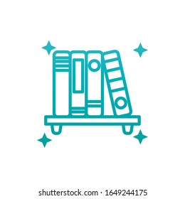 books gradient style icon design, Education literature read library school university information learning and text theme Vector illustration