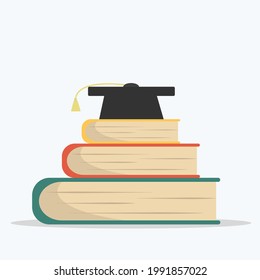 libros y tope de graduación eps10