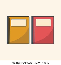Books icon Back to school collection Icons school supplies school equipment or items vector illustration