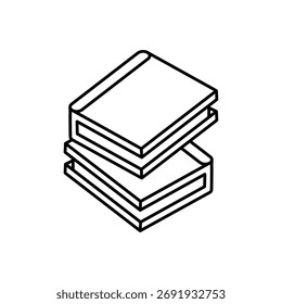 Icono de libros de Ilustración vectorial limpia y moderna