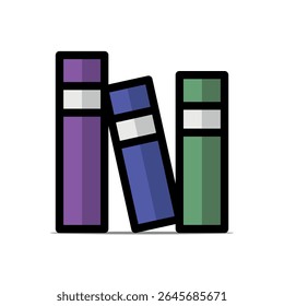 Books icon. Colored vector illustration.