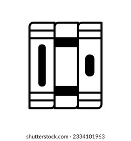 Books Icon Design in Five style with Editable Stroke. Line, Solid, Flat Line, Duo Tone Color, and Color Gradient Line. Suitable for Web Page, Mobile App, UI, UX and GUI design.
