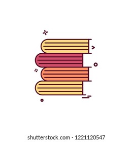 Books icon design vector