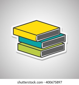 books icon design, vector illustration