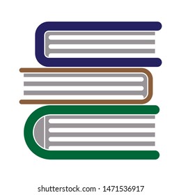 books icon. flat illustration of books - vector icon. books sign symbol