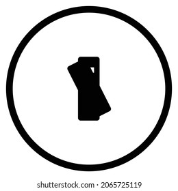 ícono de libros. Estilo plano Forma de círculo aislada en fondo blanco. Ilustración del vector