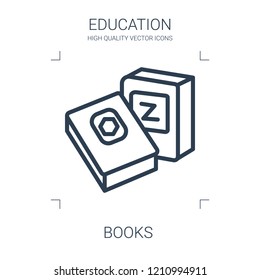 books icon. high quality line books icon on white background. from education collection flat trendy vector books symbol. use for web and mobile