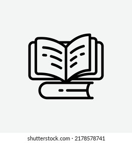  books icon, isolated bookstore outline icon in light grey background, perfect for website, blog, logo, graphic design, social media, UI, mobile app