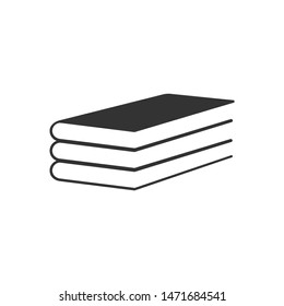 Books icon isolated. Flat design. Vector Illustration