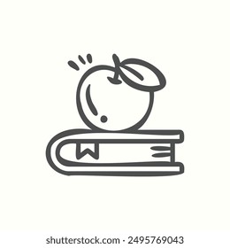 books icon, isolated handdrawn icon theme back to school